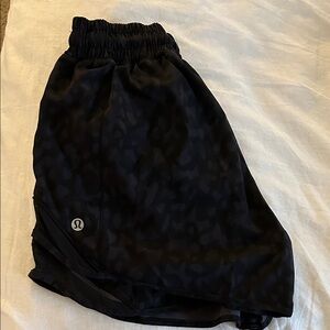 lululemon athletica Black Patterned Athletic Shorts
